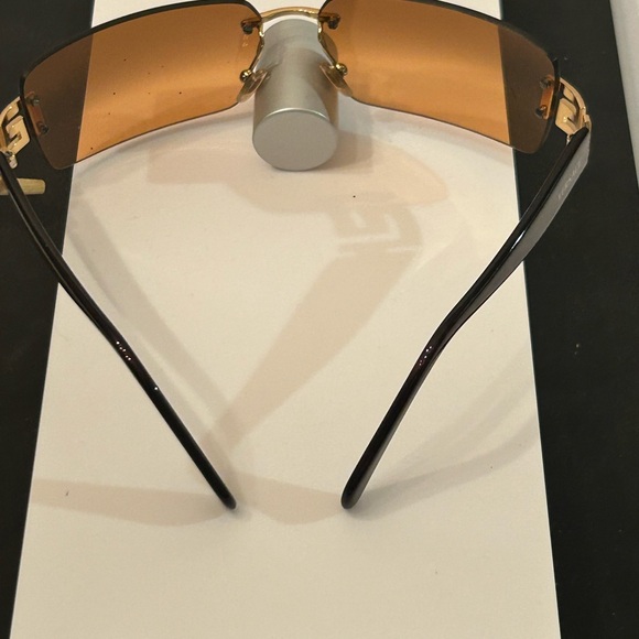 Versace Gold and Tan Sunglasses - Picture 9 of 16